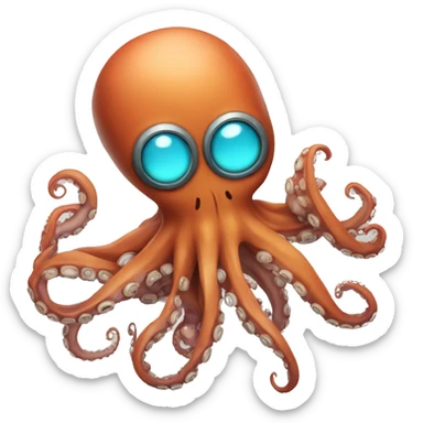 Robot octopus  sticker