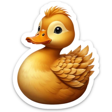 Duck with ginger hair sticker