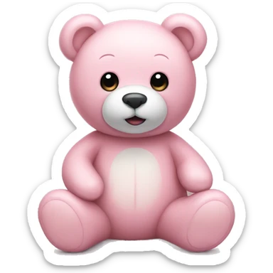 light pink teddy bear sticker