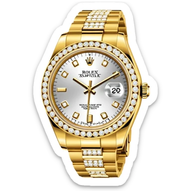 rolex wysadzany cały diamentami sticker