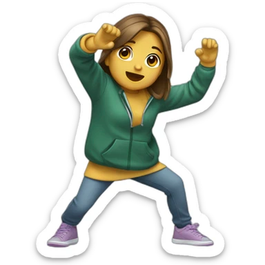 Une fille qui fait le dab sticker