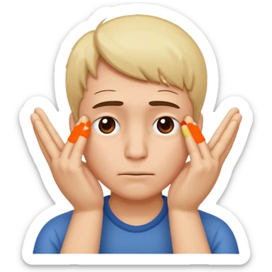 Face palm with 10 fingers sticker