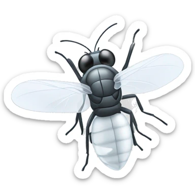 white fly gel sticker
