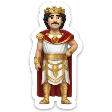 Realistic-fullbody-old-Maradona-dressed-as-a-Roman-emperor sticker