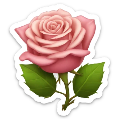 Rose with crown sticker