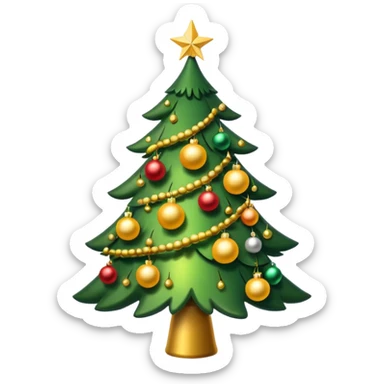 christmas tree with yellow warm glow liht sticker