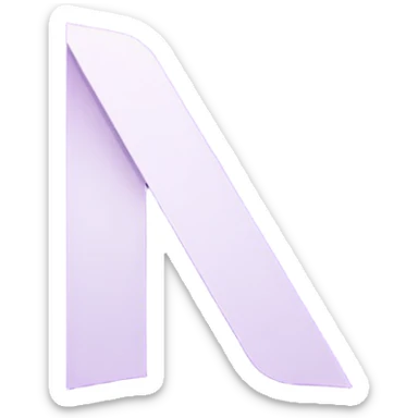 Netflix aesthetic "N" logo in pastel purple sticker