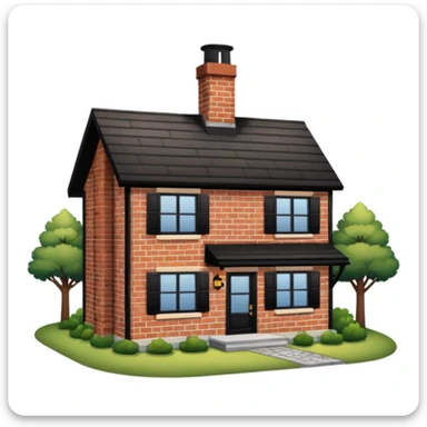 great cozy shared house. outside look, house sticker