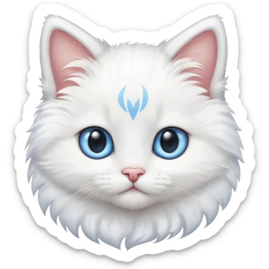 a cute blue eyed kitten sticker
