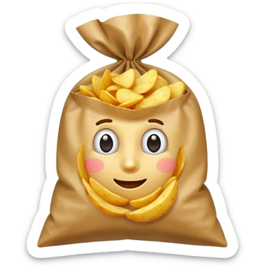 chips dans un paquet sticker