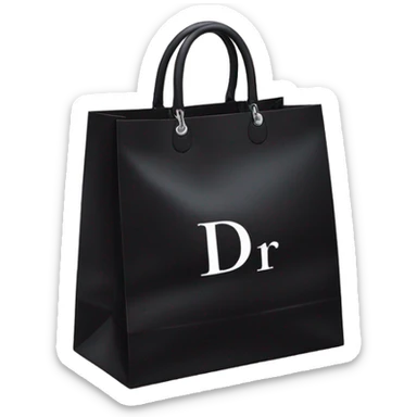 Black Dior shopping bag sticker
