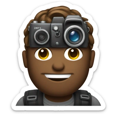 Photographer with a camera sticker