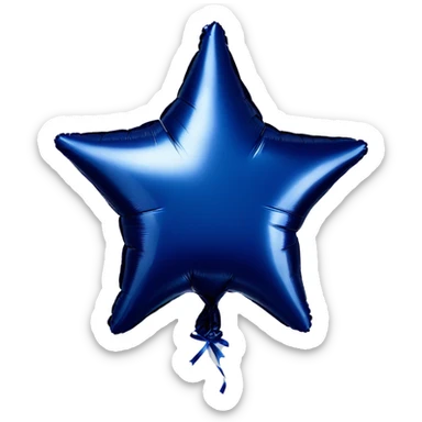 Navy Blue foil star balloon sticker