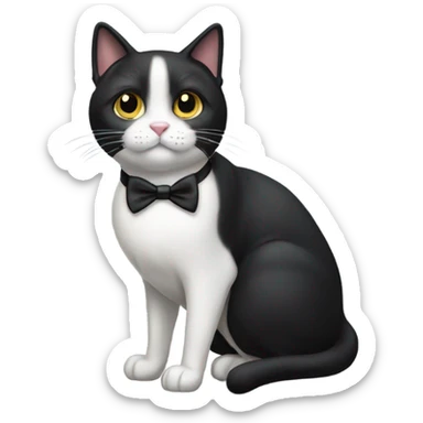 Tuxedo 3 legged cat sticker