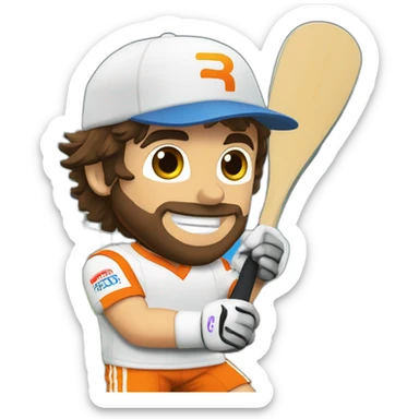 Fernando Alonso jugando al pádel sticker