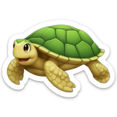 Tortue qui saute de joie sticker