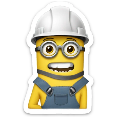 minion as a civil engineer sticker