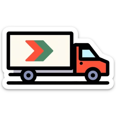 Logistics company logo with truck and arrow symbol for IMLogistics sticker
