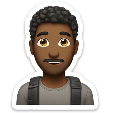 CREA UNA PERSONA CRESPA BALNCA CON CAPUL  sticker