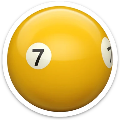 billiard ball 7 number sticker