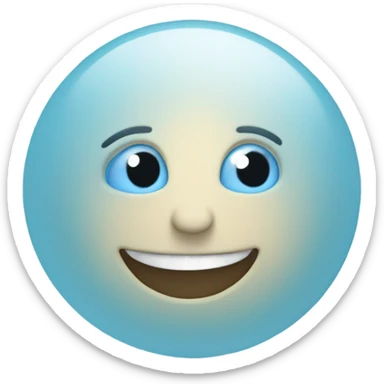 Light blue moon with stars  sticker