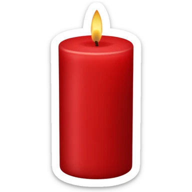 Decorative Wax Candle red sticker