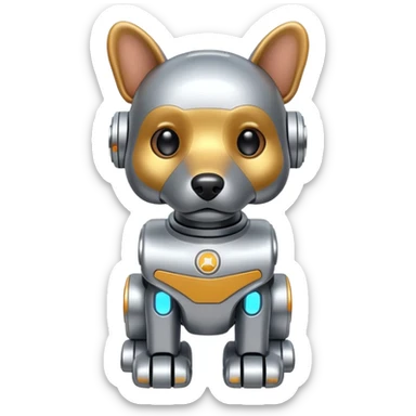 Robots Dog, front view sticker