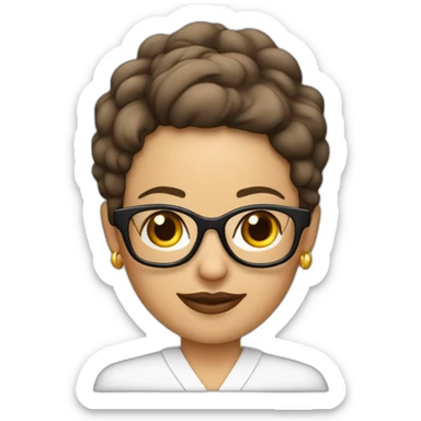 maestra-48 años-con gafas-piel morena sticker
