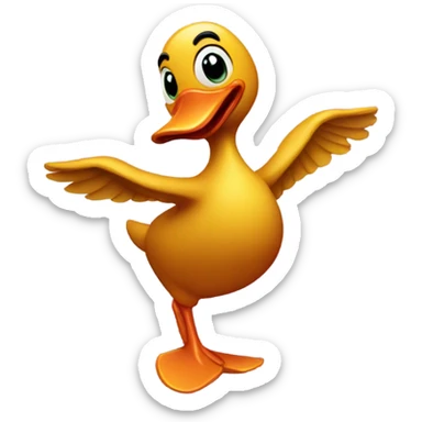Dancing salsa duck sticker