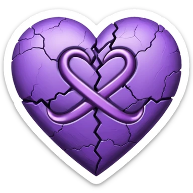 Purple hurt and infinity simble in up to the heart  sticker