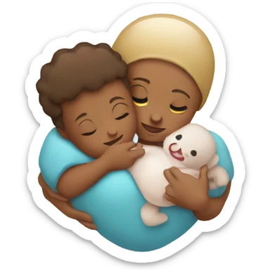 Baby in moms arms sticker