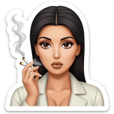 Kim kardashian smoking sticker