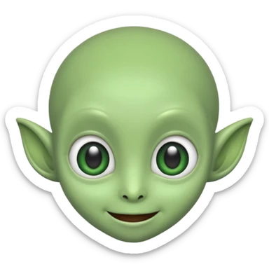 Make me a cute alien sticker