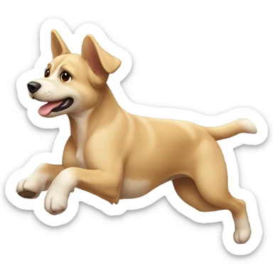 Perro saltando sticker