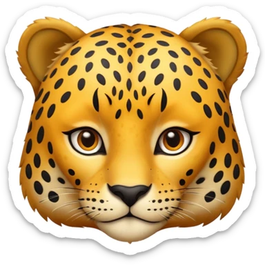 Leopard face with brown eyes 🐆  sticker