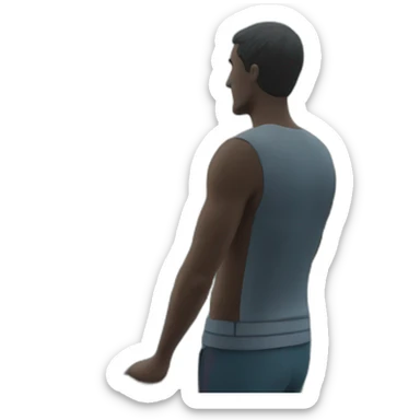 Homme regardant la mer  sticker