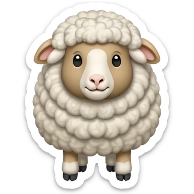 High resolution of A  full body sheep sticker