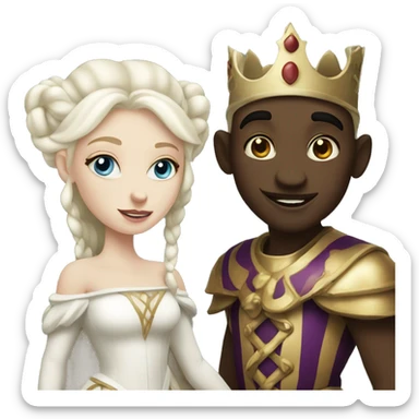 White Princess and white skinned jester sticker