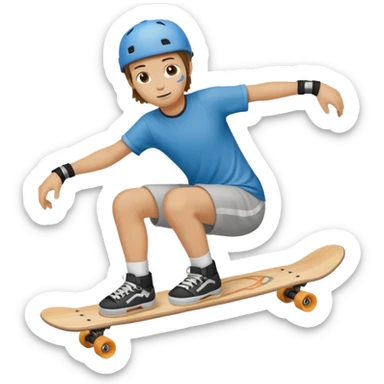 Knee pad skateboarder sticker