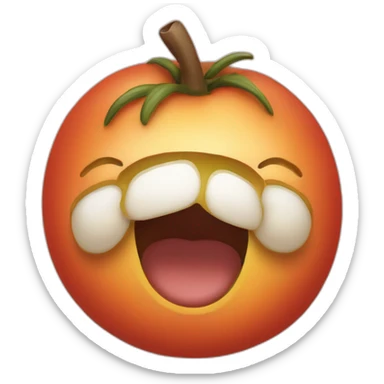 classica emoticon con occhi arrabbiata ma bocca sorridente sticker