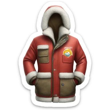 photorealistic North Pole Jacket sticker