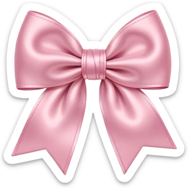 Baby pink bow sticker