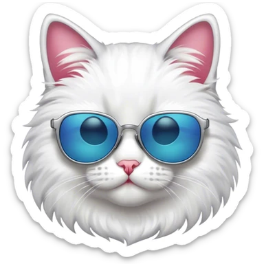 Cat with sunglasses sticker