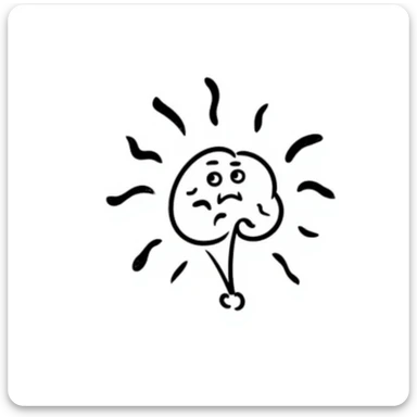 visual interpretation of stinky smell, hand drawn doodle style sticker