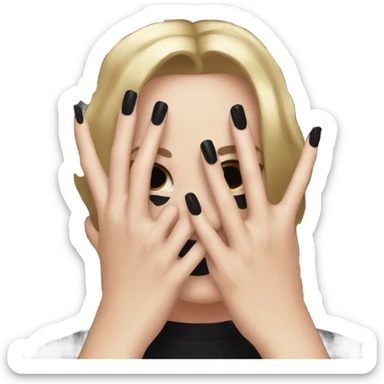 Paints black nails sticker