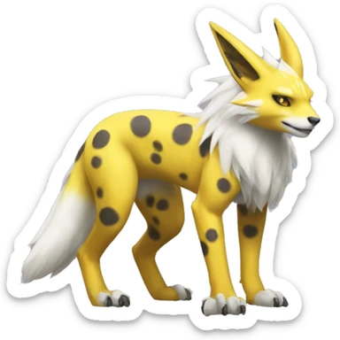 Lombax-Renamon full body with spots sticker