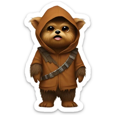 ewok in duck suit sticker