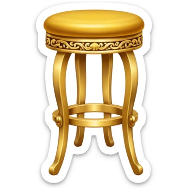 a golden stool sticker