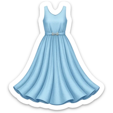 pastel blue stone dress sticker