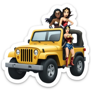  Diana Prince and Wonder woman’s army jeep  sticker